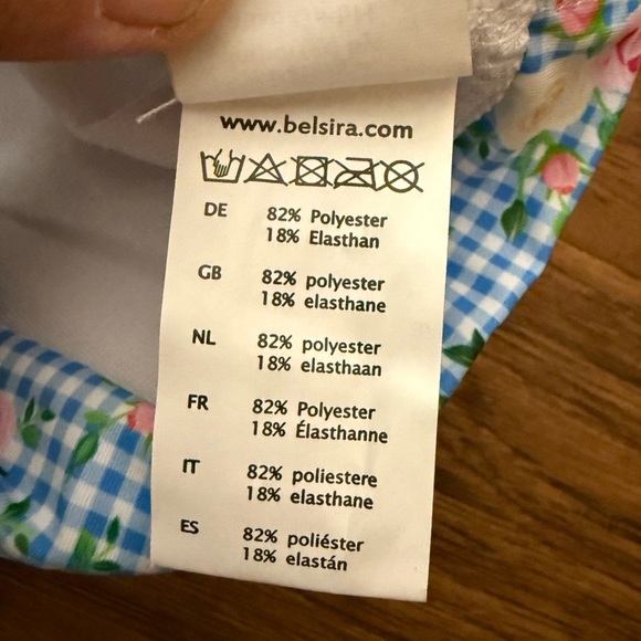 NWT - Belsira Rosie Roses Halter Swimsuit - Picture 8 of 11